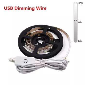 ASMTLED Светодиодная лента USB 5В 50см/1м/2м/3м тёплый/белый свет