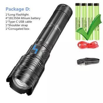 ASORT Фонарик 100Вт 20000LM