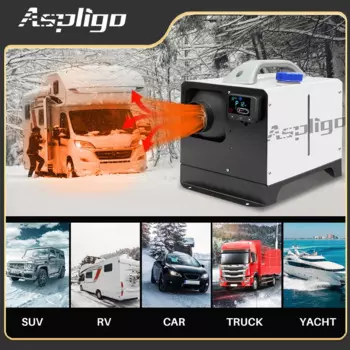 Aspligo 5 кВт автомобильный обогреватель портативный с дистанционным управлением ЖК-монитор дизельный Обогреватель быстрый нагрев стояночный обогреватель для планшетов