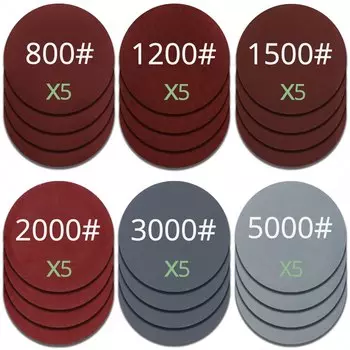 Ассортимент наждачной бумаги 2 3 дюйма, зернистость 60-5000, буферная подушка для интерфейса, клейкий шлифовальный диск для искусственных фотографий 50