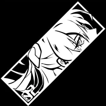 Asuka 02, автомобильная наклейка, аниме, красивая девушка, украшение на окно, наклейки для ноутбука, компьютера, автозапчасти, ПВХ, высечка, виниловые наклейки