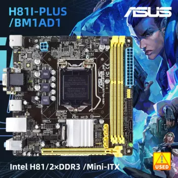 ASUS H81I-PLUS/BM1AD1/DP _ MB Поддержка i3 4130 Intel H81 б/у материнская плата DDR3 Mini-ITX LGA 1150 для 4160 4170 4330 4340 4370T
