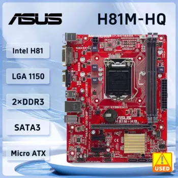 ASUS H81M-HQ материнская плата LGA 1150 Intel H81 для i3-4130 4170 4370 4590 4690 4770 4790 4570 процессор DDR3 16 ГБ PCI-E 2,0 Micro ATX