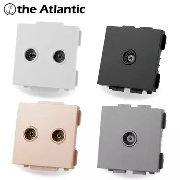 Серия S-двойной/одинарный модуль с функцией ТВ, DIY детали, свободная комбинация для ТВ-розетки, черный, белый, золотой, серый