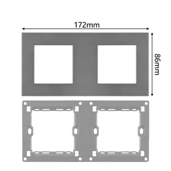 ATLECTRIC серые пластиковые рамки для розеток S-Series