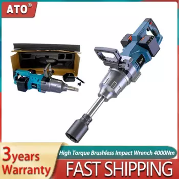 ATO сверхпрочный 1-дюймовый электрический бесщеточный ударный гайковерт с высоким крутящим моментом 4000 нм, 42 В, беспроводной ударный гайковерт