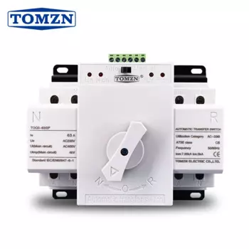 Автоматический переключатель TOMZN TOQ3-2P/63 63А 220V