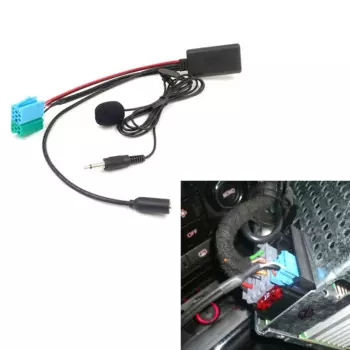 AU04-Автомобильный 6 + 8-КОНТАКТНЫЙ Bluetooth-аудиокабель Aux, микрофон, свободные руки, адаптер для вызова для Fiat Bravo 2007 + Visteon