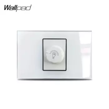 AU US диммер светильник ель света Wallpad L3 кристально-белая стеклянная рамка 118*75 мм светильник ВКЛ./ВЫКЛ. Управление яркостью поворотный выключатель 3 м
