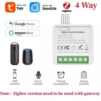 Aubess Tuya Умный выключатель 2/3/4 каналов