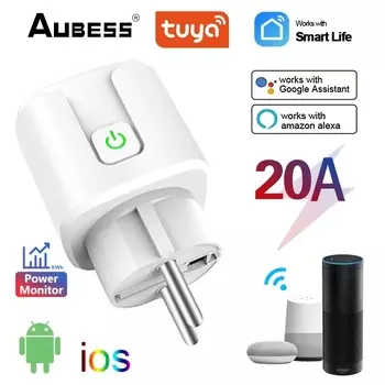Умная розетка TUYA 16A 20A Wi-Fi