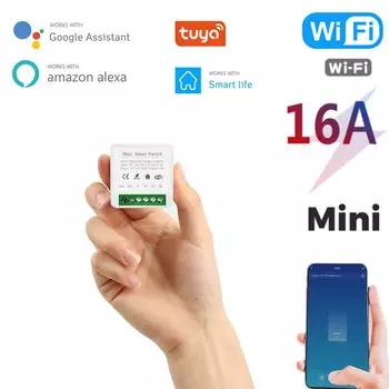 10A 16A Tuya Мини Wifi смарт-переключатель DIY 2-полосное реле Таймер Умный дом модуль автоматизации для Alexa Google Home Alice приложение SmartLife