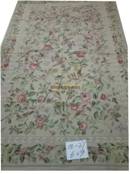 Aubusson ручной работы Восточный коврик из квадратов Новая цена французский рукодельный 100% шерсть цветочный ковер Шерсть Вязание ковры