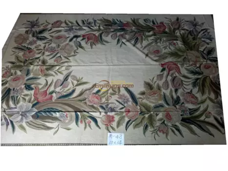 Aubusson ручной работы Восточный коврик из квадратов Новая цена французский рукодельный 100% шерсть цветочный ковер Шерсть Вязание ковры