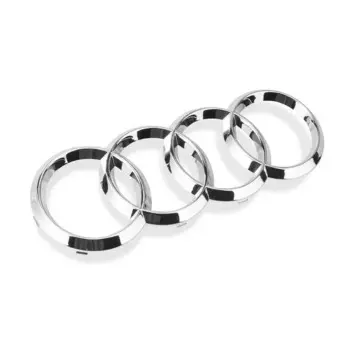 Audi 4-кольцевой логотип ABS серебристый/черный автомобильный капот передний капот гриль задний багажник эмблема значок наклейка для A3 A4 A5 A6 A7 Q2 Q3 Q5 Q8 TT