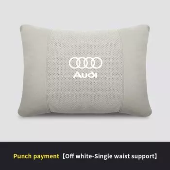 Audi A3 A4 A5 A6 A7 A8 RS3 RS4 RS5 RS6 S3 S4 S5 Q3 Q5 Q7 Q8 Замшевый автомобильный подголовник для шеи, поддержка сиденья, поясничная подушка, мягкая подушка для шеи