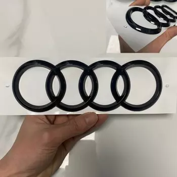 AUDI A5 4-кольцевой логотип ABS черный 2014-2024 Автомобильный капот передняя решетка задний багажник эмблема значок наклейка Quattro Sline A5 аксессуар ремонт