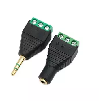 Аудиоразъем для наушников, разъем 3,5 мм, стерео адаптер 3,5 мм, стандартный штекер для резьбы