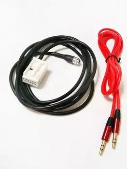 Аудиоадаптер кабеля Biurlink Aux для Skoda Octavia RCD510 RCD310, гнездо 3,5 мм, разъем