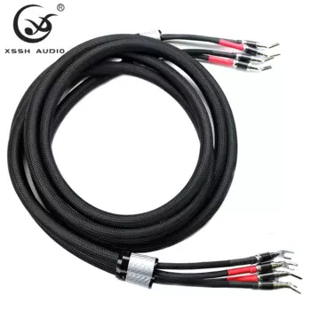 Аудиопровод YIVO XSSH, прозрачный, тип CL2, из углеродного волокна, Y-образный, вилка для лопатки, 6 ядер, OCC, чистая медь, OFC, 18 мм, кабель для динамика, шнур