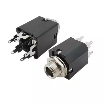 Аудиорозетка LOCHEUK PJ-612A 6,35 мм черная