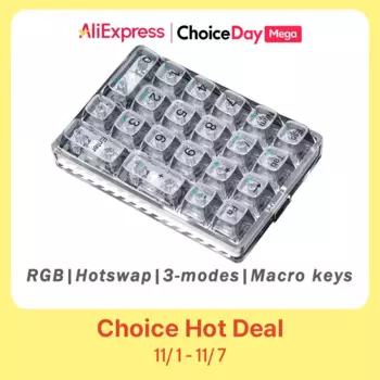 AULA F21 Беспроводная цифровая клавиатура с белой подсветкой, прозрачная цифровая клавиатура, 21-клавишная Bluetooth-механическая игровая цифровая клавиатура