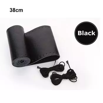 AULLY PARK автомобильный чехол на руль DIY из натуральной кожи, оплетка из воловьей кожи с игольной нитью, аксессуар для интерьера автомобиля