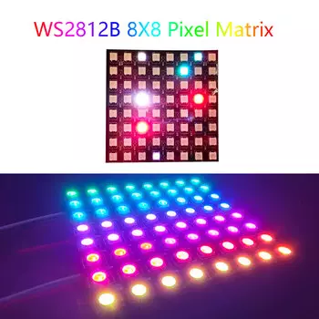 Aurboos Цифровой гибкий светодиодный модуль WS2812B 16x16 RGB