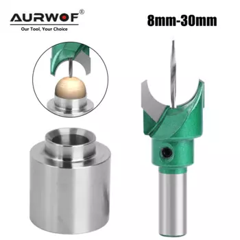 Основа для ножа из бусин AURWOF с ручкой 10 мм, набор деревообрабатывающих фрез для резки круглых бусин с маленьким отверстием