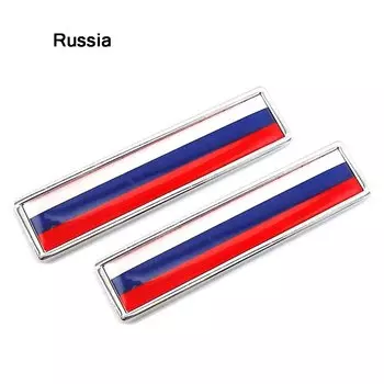 AUTCOAT 1 пара 3D государственный флаг автомобиль металлическая наклейка логотип кузова автомобиля Мотоцикл индивидуальные декоративные наклейки эмблема значок