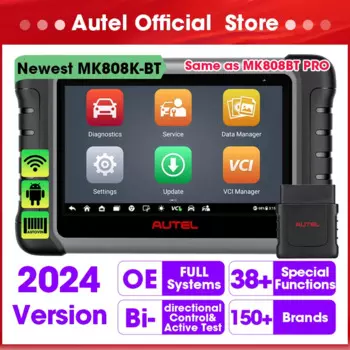 Autel MaxiCOM MK808KBT PRO OBD2 Сканер Automotivo Автомобильный диагностический сканер MK808K-BT OBD 2-кодовый считыватель Кодирование ключей Активный тест