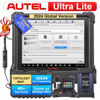 Autel MaxiCOM Ultra Lite сканер Верхний диагностический инструмент OBD-сканер 2-летнее обновление Программирование ECU Автомобильный сканер Топологическая карта