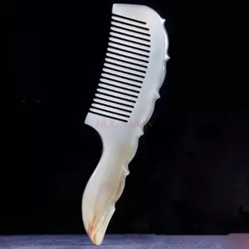 Аутентичные чистый натуральный Анти-статический Рог яка, массажная расческа, предотвращение выпадения волос, подарок на день рождения, парикмахерские принадлежности для женщин