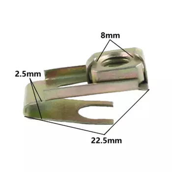 Фиксированный кузов автомобиля 8 мм винт M8 гайка Автомобильный номерной знак металлический U-образный крепежный зажим