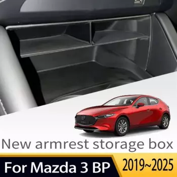 Автозапчасти, подходящие для Mazda 3 BP 2019 ~ 2025 2020 2021, автомобильный центральный подлокотник, ящик для хранения, многофункциональные автомобильные аксессуары