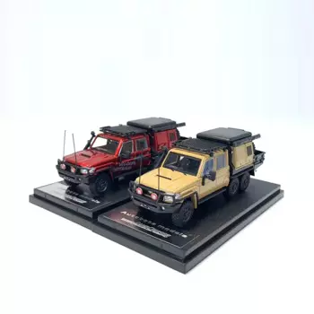 Autobot 1:64 модель автомобиля LC79 двойная кабина 6x6 внедорожный автомобиль из сплава-Red & Sand