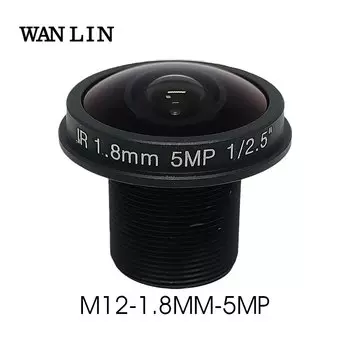 Autoeye объектив рыбий глаз M12 5MP 1.8мм для камеры видеонаблюдения