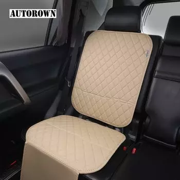 AUTOROWN 3Д Защитная накидка из экокожи под детское автокресло Подложка на заднюю часть сиденья автомобиля для детей Чехол на сиденье в салон машины Накладка на сиденье из искусственной кожи Универсальный размер