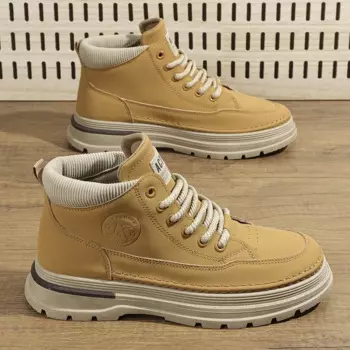 Autumn Mens Ankle Boots Chunky Sneaker Non-slip Wear Resistant Work Shoes Retro Chelsea Boots Male Sports Shoe кроссовки мужские