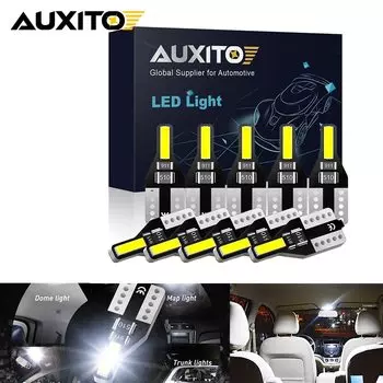AUXITO 10/2 шт. 194 светодиодная лампа 168 2825 W5W T10 салона автомобиля купольная карта дверь освещение номерного знака 6000K 12V для BMW Audi VW