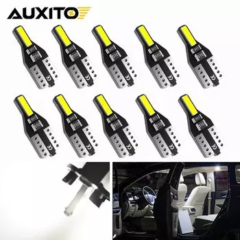 AUXITO 10 шт. дешевая Светодиодная лампа T10 W5W светодиодный ная лампа 7020 2SMD 194 168 2825 Внутреннее освещение автомобиля для BMW VW Volkswagen Toyota Corolla