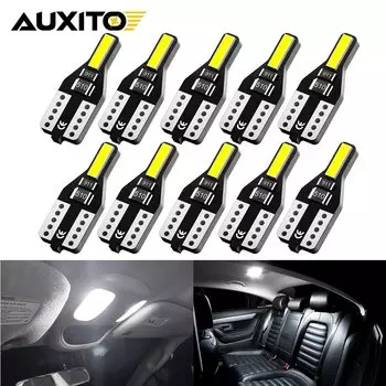 AUXITO 10 Шт. T10 LED W5W 7020 SMD 168 194 2825 Лампы Для Внутреннего Освещения Автомобиля 12 В 6000 К Белый Универсальный Ку...