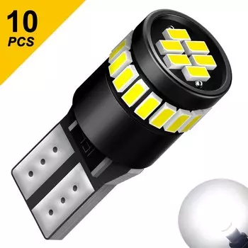 AUXITO 10 шт. T10 светодиодный красный W5W 168 194 Светодиодный лампа Canbus зазор желтый светильник Автомобильный интерьер багажник номерной знак лампа 6500K белый