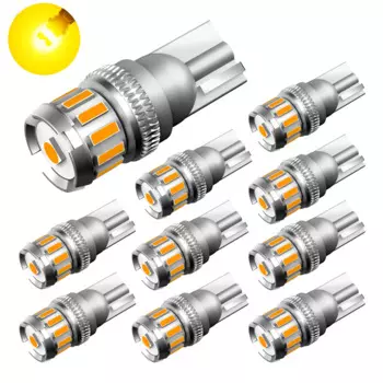 AUXITO 10 шт. W5W T10 Красный светодиодный светильник Canbus 168 194 Светодиодные лампы без ошибок для парковки автомобиля Боковой габаритный знак Номерная табличка Внутренняя лампа багажника