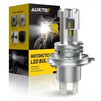 AUXITO 1/2X H4 светодиодные фары Canbus 12 В 9003 HB2 Hi/Lo Beam мотоциклетные фары безвентиляторные светодиодные лампы H4 для Lada Honda Toyota Ford