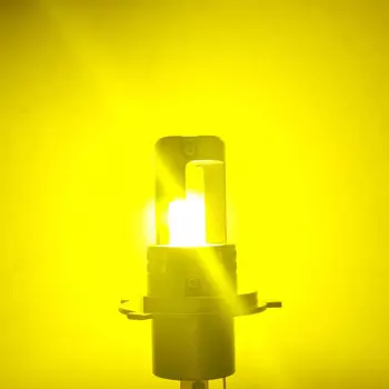 AUXITO 2 шт. 20000LM H4 светодиодная лампа супер яркая 3000K желтая HB2 9003 CSP светодиодная фара дальнего и ближнего света безвентиляторная автоматическая диодная лампа 12 В