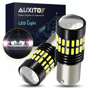 AUXITO 2 шт. BA15S P21W светодиодный лампы Canbus Error Free S25 1156 светодиодный задние сигнальные огни DRL для BMW AUDI VW Skoda Octavia 2 FL Lada