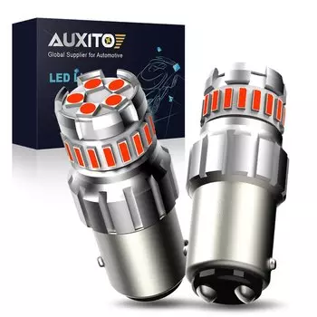 AUXITO 2 шт. BAY15D P21/5W Светодиодный задний фонарь автомобиля Красный Белый Желтый 1157 Автоматическое вождение DRL Стоянковочный стоп-сигнал 12 В Супер яркий