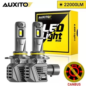 AUXITO 2 шт. Canbus 9012 Hir2 светодиодная лампа для фар 22000 лм 120 Вт без ошибок 9005 HB3 турбо-лампа высокой мощности 6500K 12 В автомобильный свет