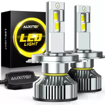 AUXITO 2 шт. Canbus H4 H8 H11 9005 HB3 9006 HB4 9012 HIR2 H13 Светодиодная фара Turbo 100 Вт 25000LM Супер яркий белый 6500K с вентилятором